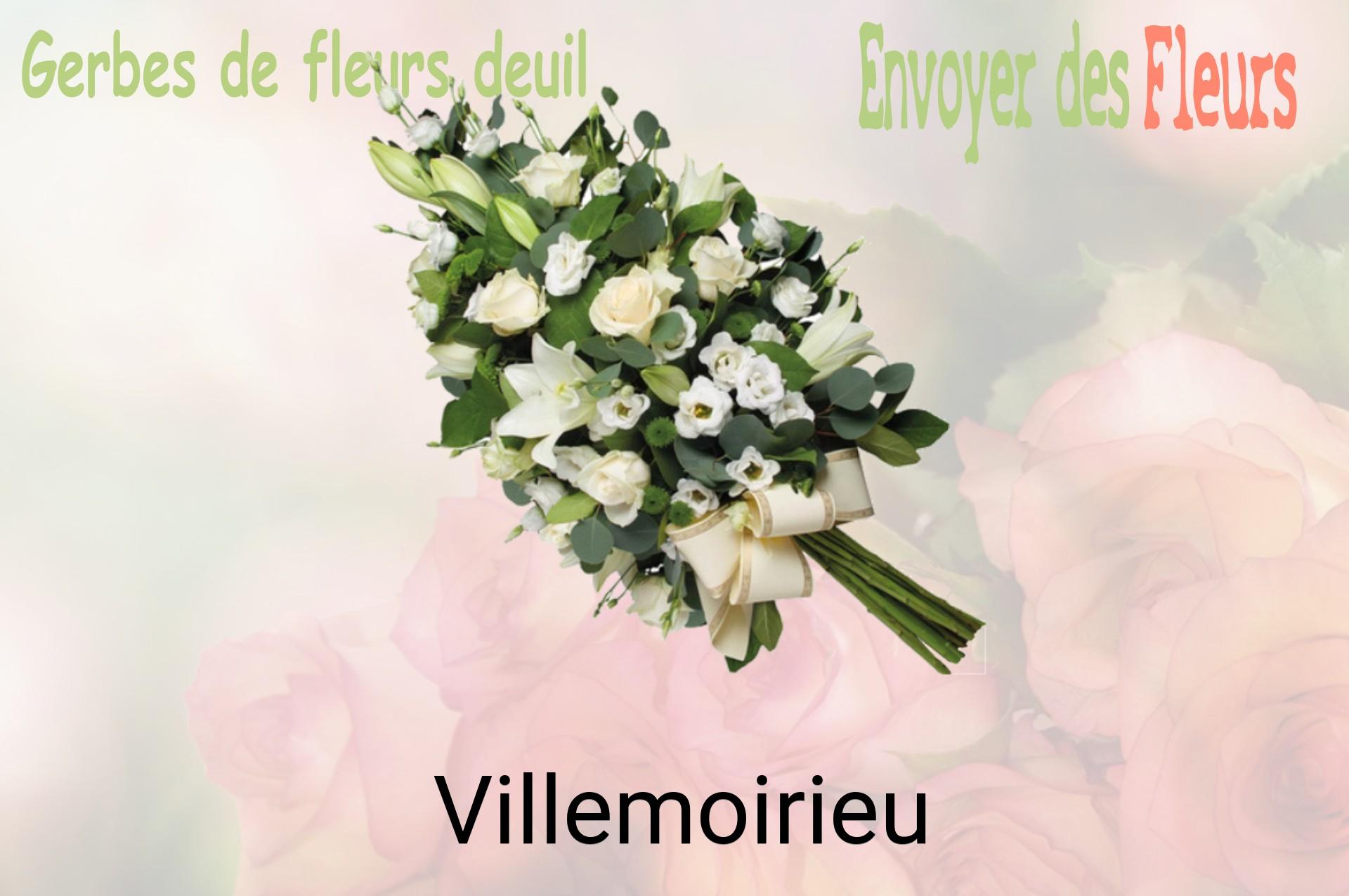 Gerbe de fleurs de deuil livrée à Villemoirieu